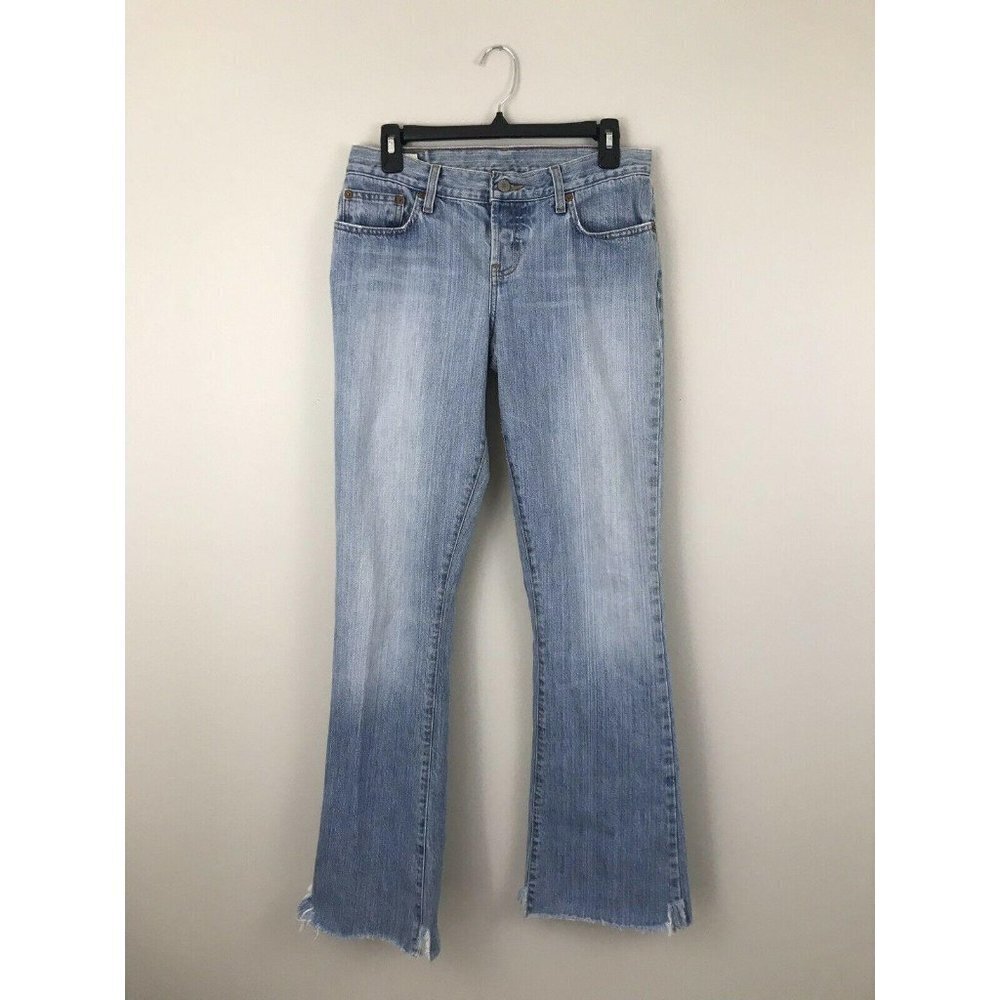 Abercrombie & Fitch Jeans Women Size 4‎ Long Light Wash Button Fly
